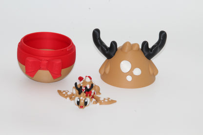 Juleæg med Rudolf drage